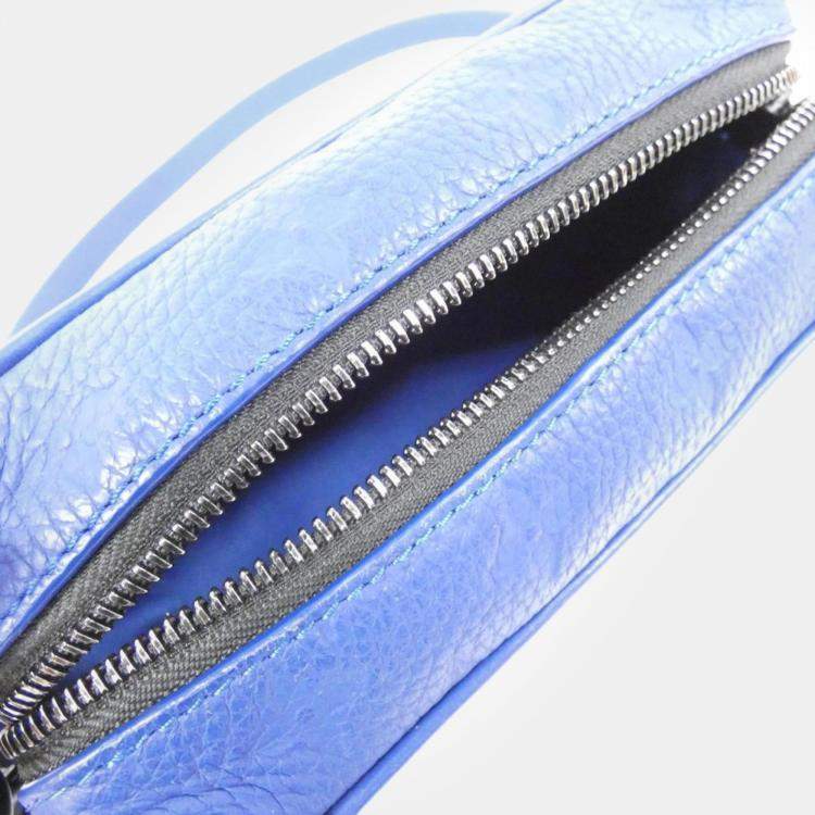 Pre Owned Louis Vuitton Blue Leather Monogram Mini Soft Trunk Shoulder Bag
