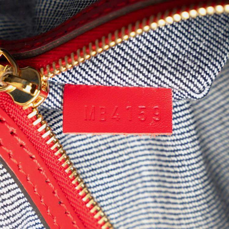 Pre Owned Louis Vuitton Monogram Denim Speedy Bandouliere 30 Square Patchwork Shoulder Bag