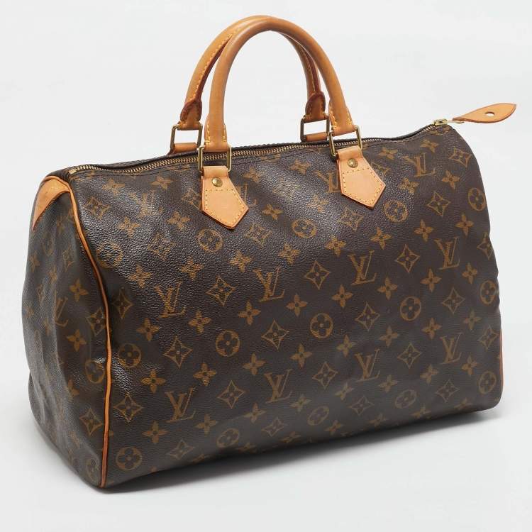 Pre Owned Louis Vuitton Monogram Canvas Speedy 35 Bag