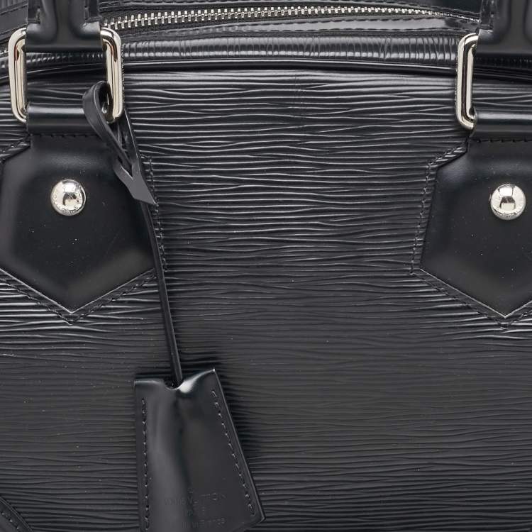 Pre Owned Louis Vuitton Black Epi Leather Bowling Montaigne PM Bag