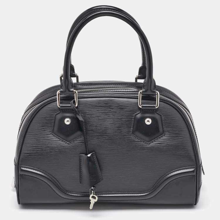 Pre Owned Louis Vuitton Black Epi Leather Bowling Montaigne PM Bag