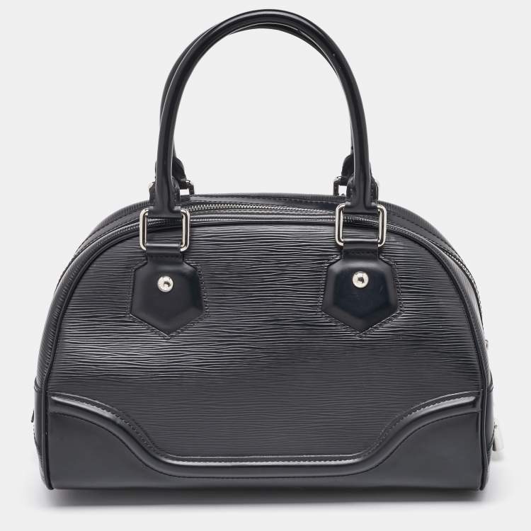 Pre Owned Louis Vuitton Black Epi Leather Bowling Montaigne PM Bag