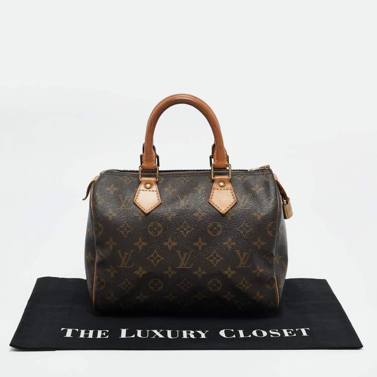 Pre Owned Louis Vuitton Monogram Canvas Speedy 25 Bag