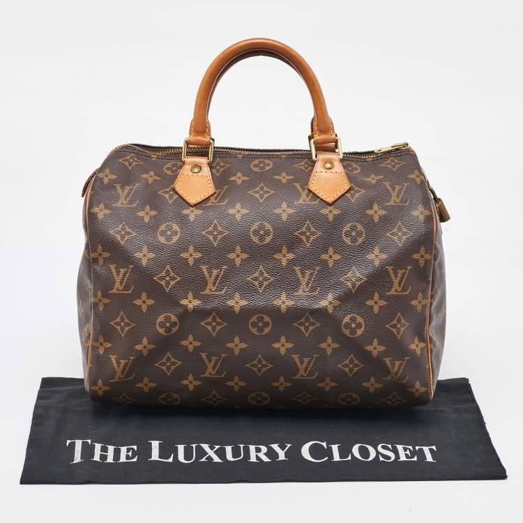 Pre Owned Louis Vuitton Monogram Canvas Speedy 30 Bag