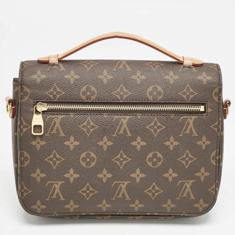 Pre Owned Louis Vuitton Monogram Canvas Pochette Metis Bag