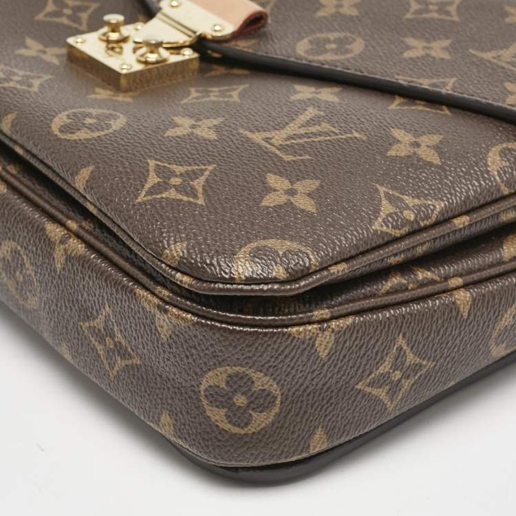 Pre Owned Louis Vuitton Monogram Canvas Pochette Metis Bag