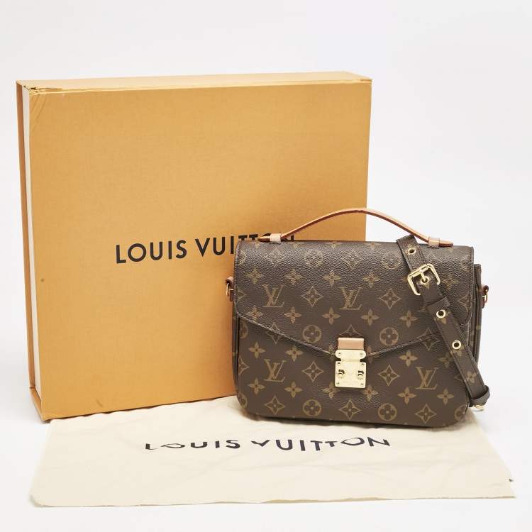 Pre Owned Louis Vuitton Monogram Canvas Pochette Metis Bag