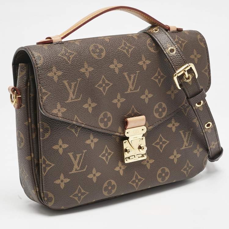 Pre Owned Louis Vuitton Monogram Canvas Pochette Metis Bag