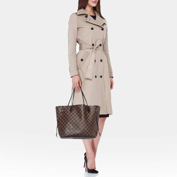 Pre Owned Louis Vuitton Damier Ebene Canvas Neverfull MM Bag