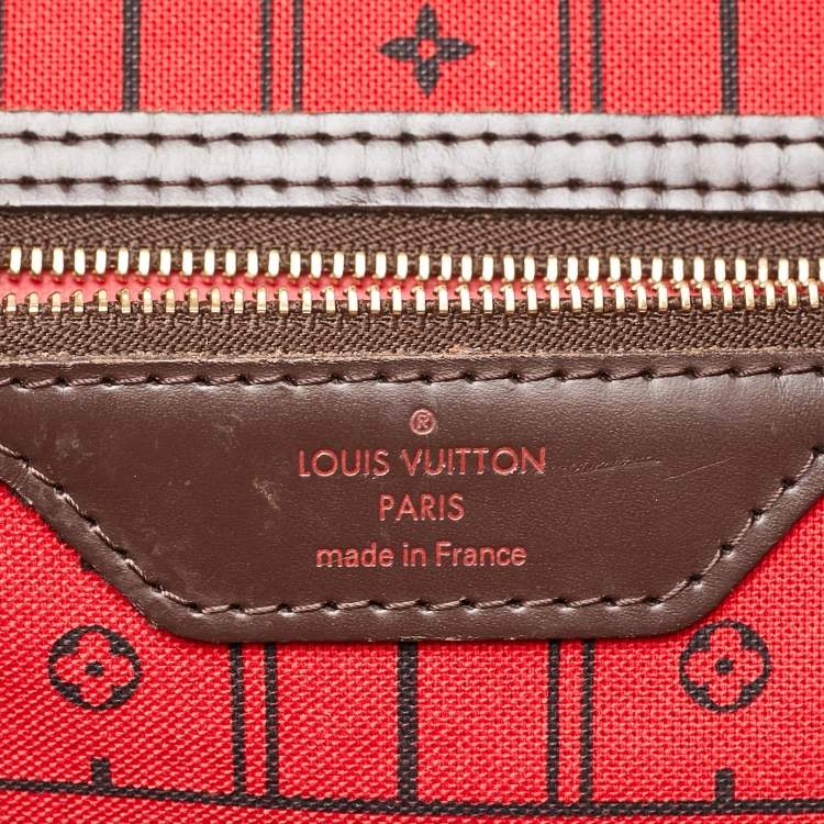 Pre Owned Louis Vuitton Damier Ebene Canvas Neverfull MM Bag