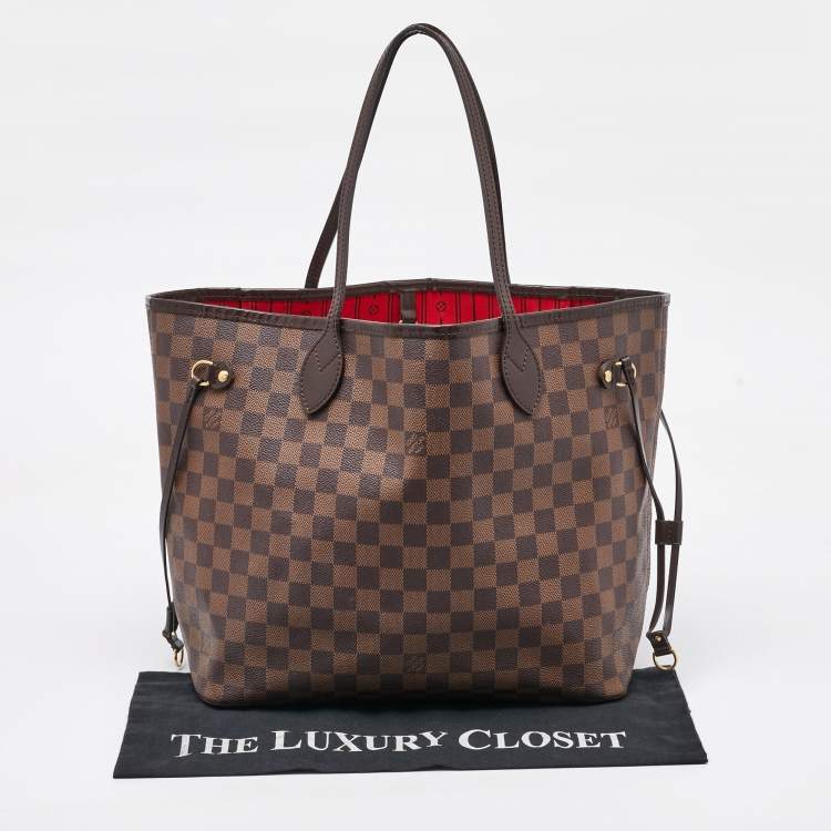 Pre Owned Louis Vuitton Damier Ebene Canvas Neverfull MM Bag