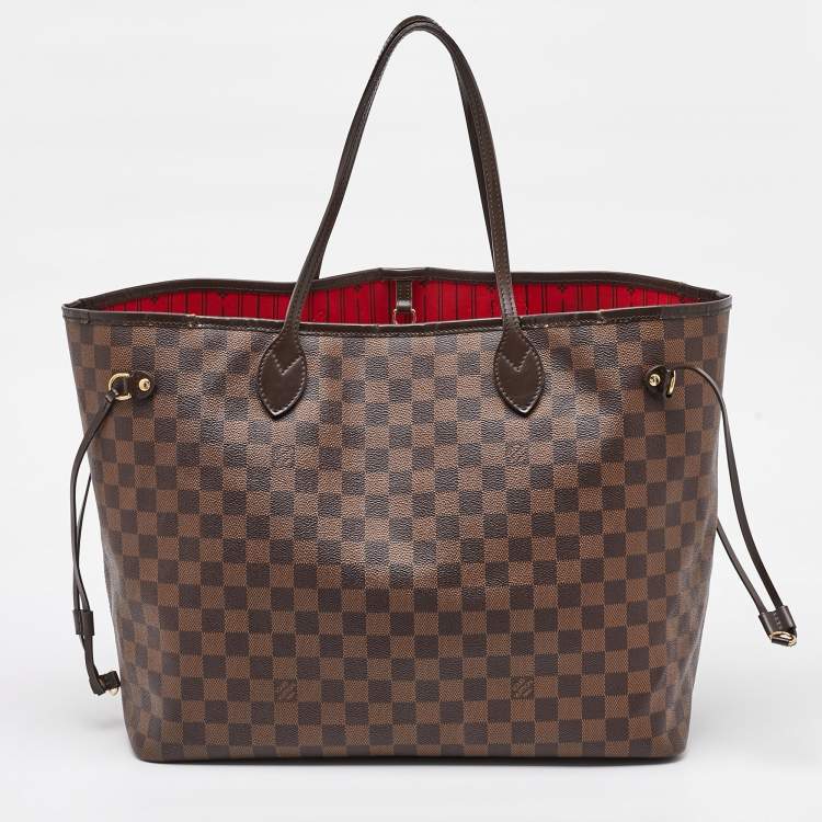 Pre Owned Louis Vuitton Damier Ebene Canvas Neverfull GM Bag