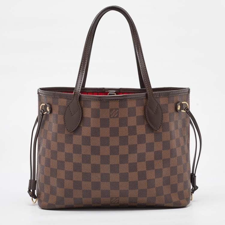 Pre Owned Louis Vuitton Damier Ebene Canvas Neverfull PM Bag