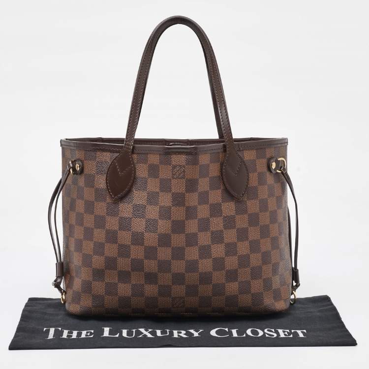 Pre Owned Louis Vuitton Damier Ebene Canvas Neverfull PM Bag
