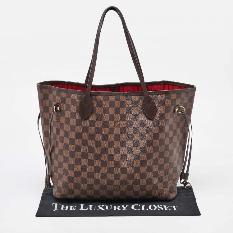 Pre Owned Louis Vuitton Damier Ebene Canvas Neverfull MM Bag