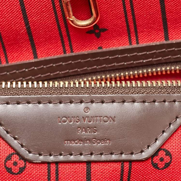 Pre Owned Louis Vuitton Damier Ebene Canvas Neverfull MM Bag