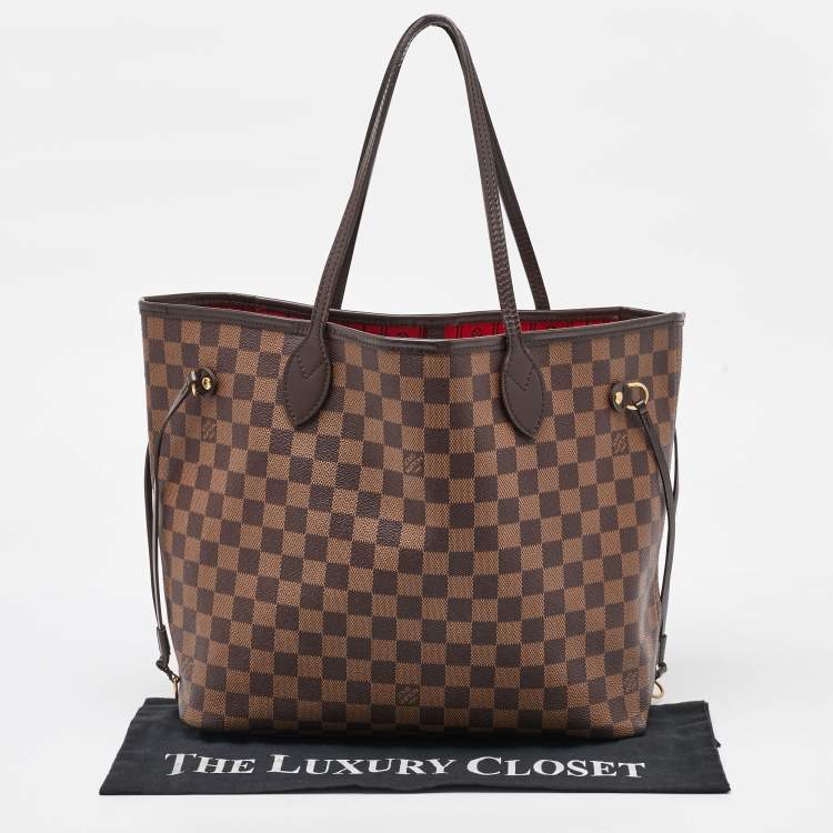 Pre Owned Louis Vuitton Damier Ebene Canvas Neverfull MM Bag