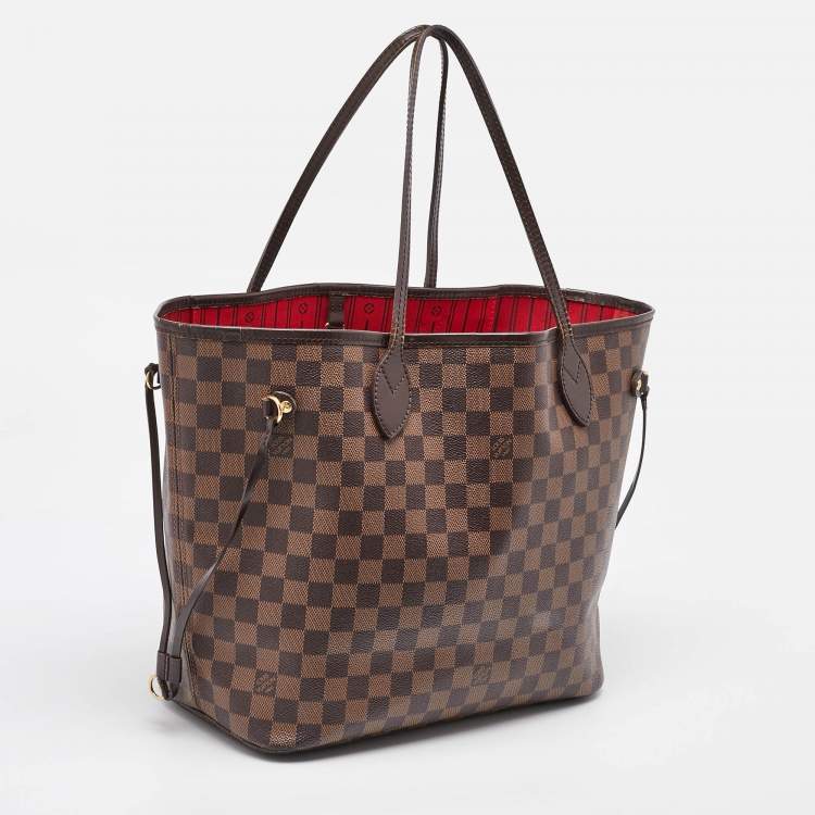 Pre Owned Louis Vuitton Damier Ebene Canvas Neverfull MM Bag