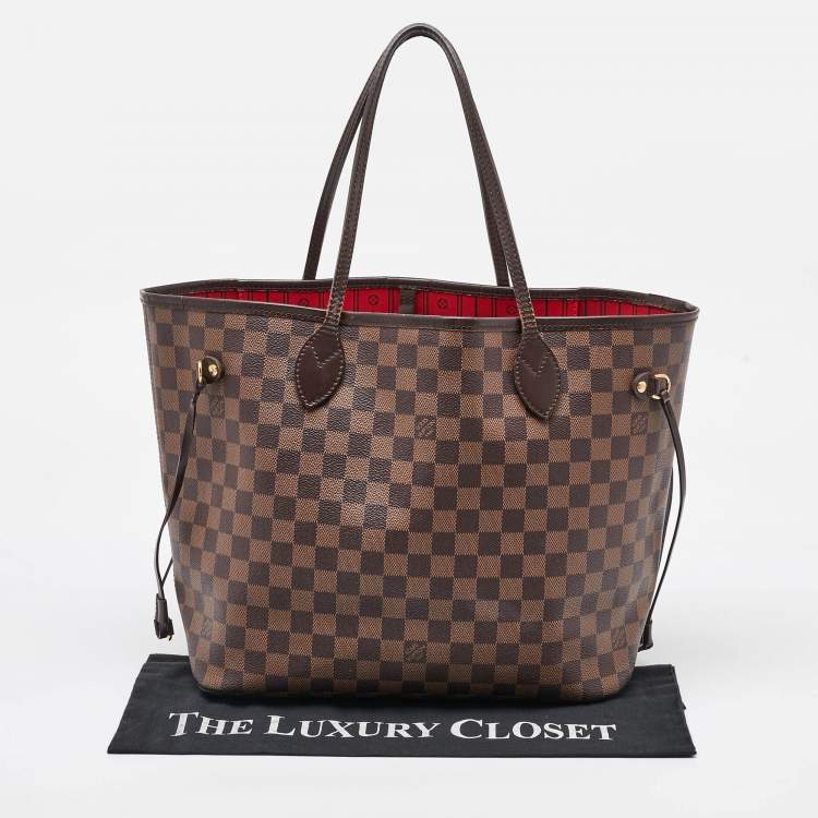 Pre Owned Louis Vuitton Damier Ebene Canvas Neverfull MM Bag