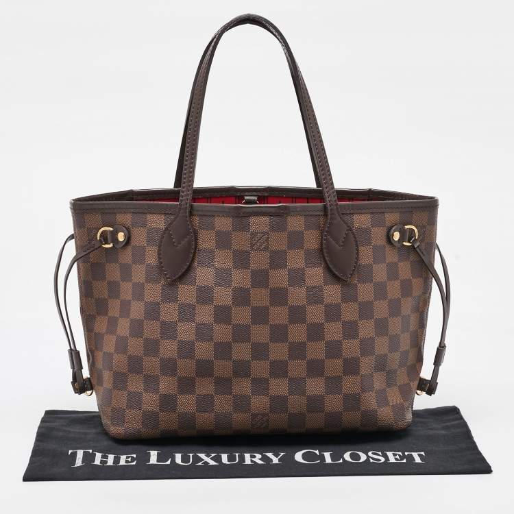 Pre Owned Louis Vuitton Damier Ebene Canvas Neverfull PM Bag