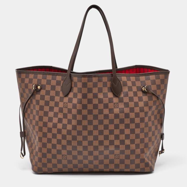Pre Owned Louis Vuitton Damier Ebene Canvas Neverfull GM Bag