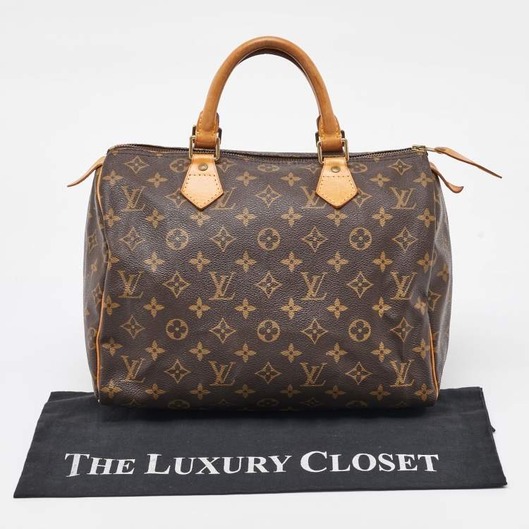 Pre Owned Louis Vuitton Monogram Canvas Speedy 30 Bag
