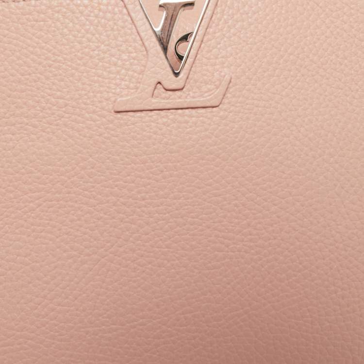 Pre Owned Louis Vuitton Magnolia Taurillon Leather and Python Capucines BB Bag