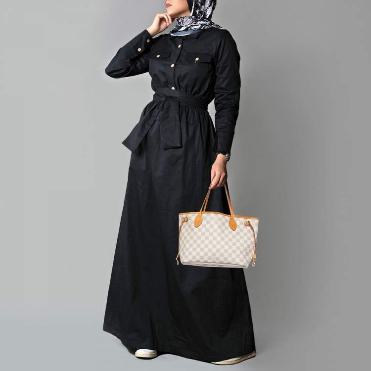 Pre Owned Louis Vuitton Damier Azur Canvas Neverfull PM Bag