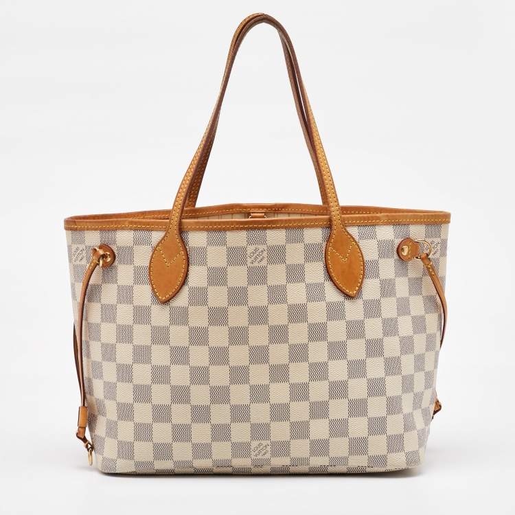 Pre Owned Louis Vuitton Damier Azur Canvas Neverfull PM Bag