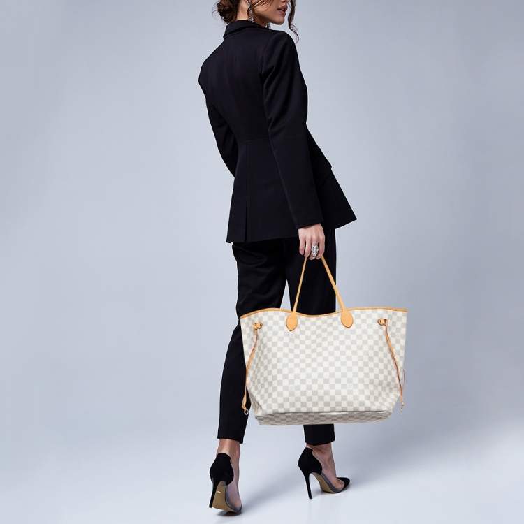 Pre Owned Louis Vuitton Damier Azur Canvas Neverfull GM Bag