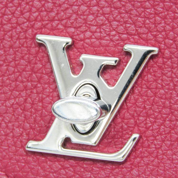 Pre Owned Louis Vuitton Light Beige Wine Pochette Lock Me Chain Shoulder Bag