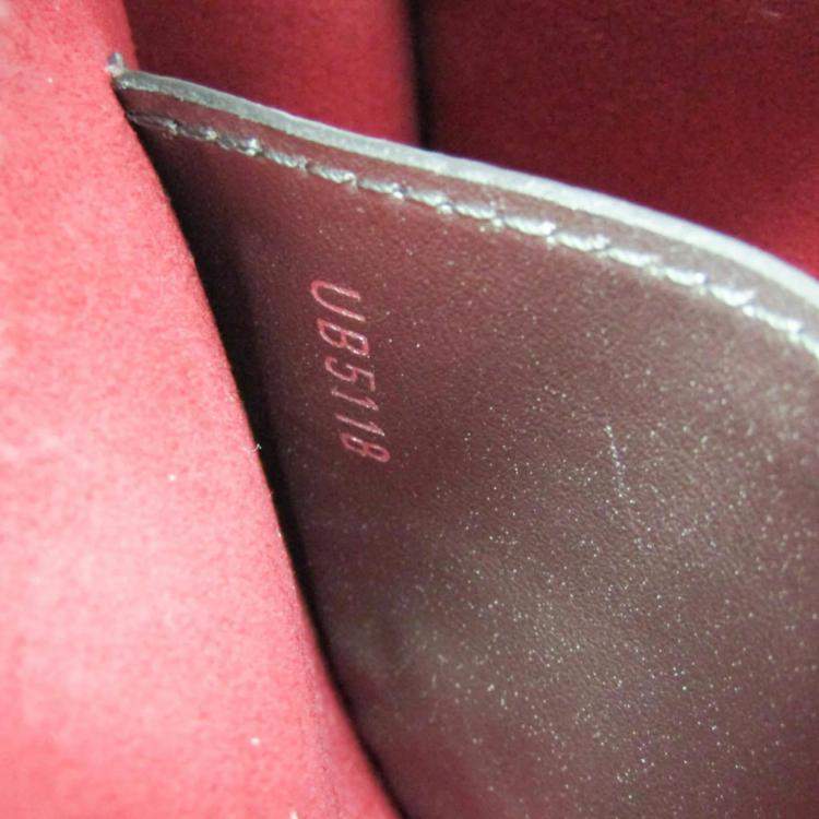 Pre Owned Louis Vuitton Light Beige Wine Pochette Lock Me Chain Shoulder Bag