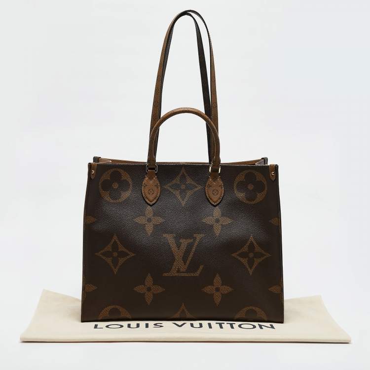 Pre Owned Louis Vuitton Monogram Reverse Giant Canvas OnTheGo GM Bag