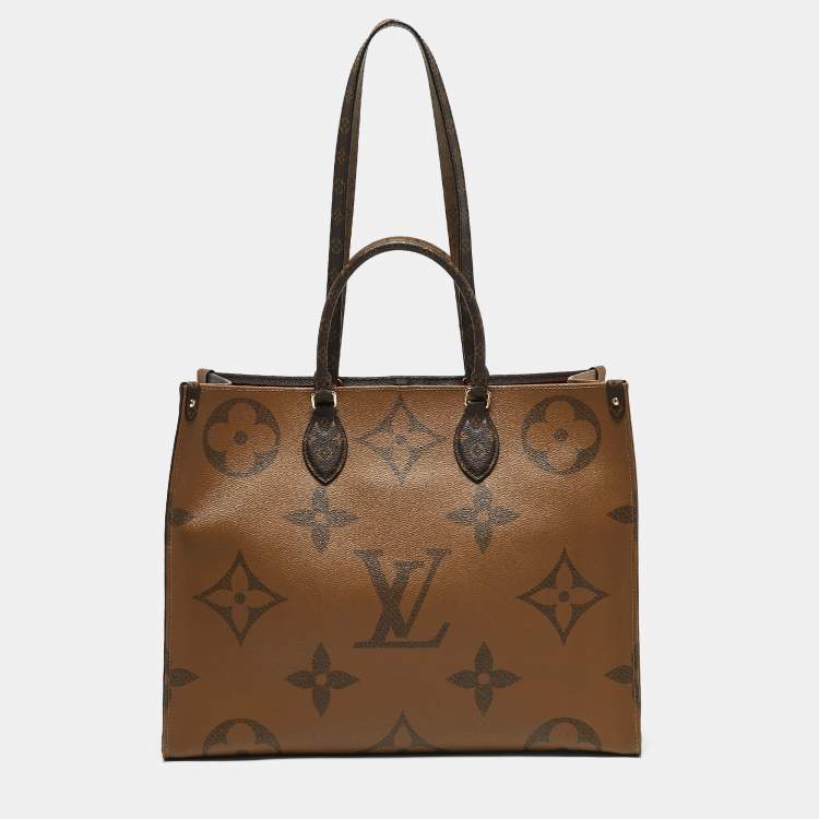 Pre Owned Louis Vuitton Monogram Reverse Giant Canvas OnTheGo GM Bag