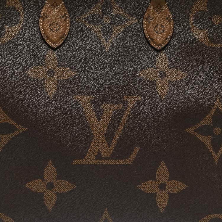 Pre Owned Louis Vuitton Monogram Reverse Giant Canvas OnTheGo GM Bag