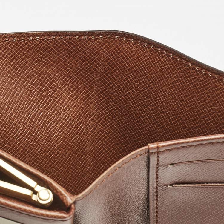 Pre Owned Louis Vuitton Monogram Canvas Kisslock Trifold Wallet