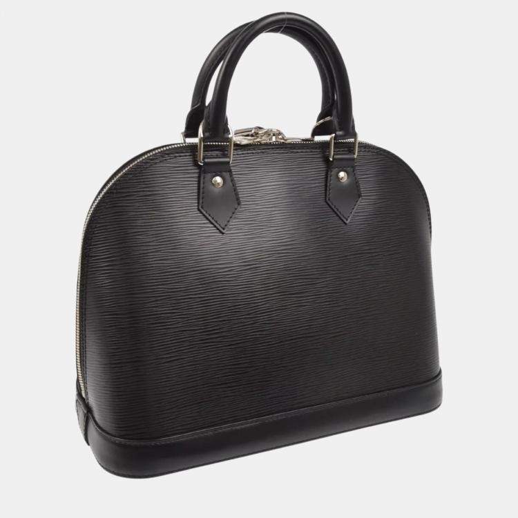 Pre Owned Louis Vuitton Black Epi Alma PM Handbag 