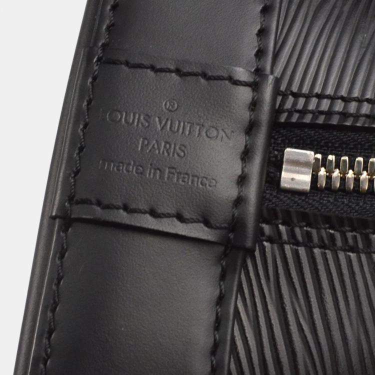 Pre Owned Louis Vuitton Black Epi Alma PM Handbag 