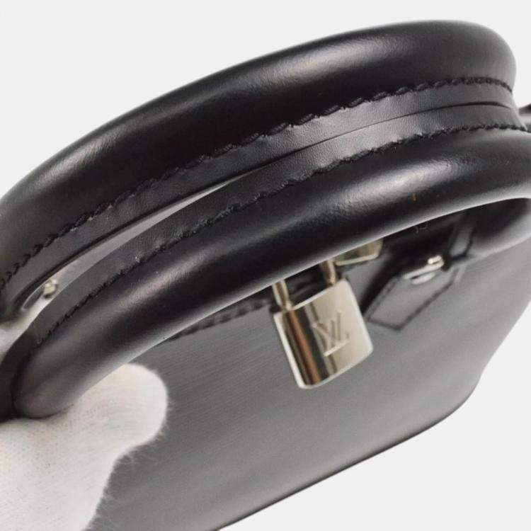 Pre Owned Louis Vuitton Black Epi Alma PM Handbag 