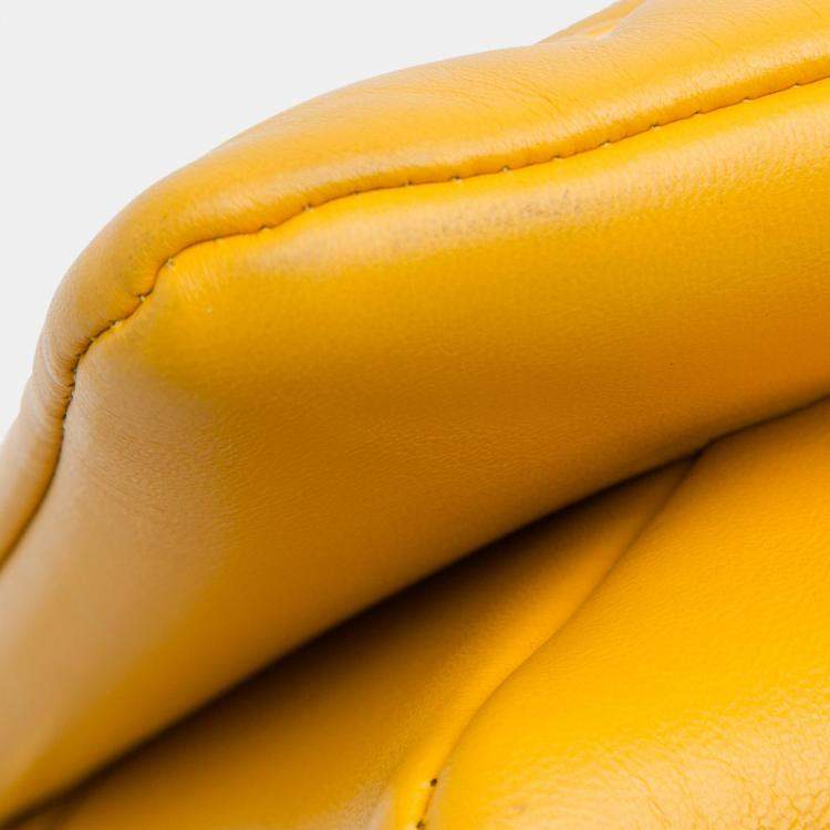 Pre Owned Louis Vuitton Yellow Monogram Coussin PM Bag