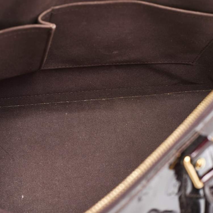 Pre Owned Louis Vuitton Amarante Monogram Vernis Alma MM Bag