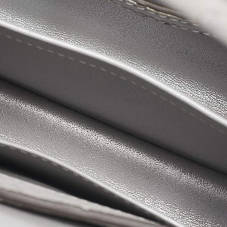 Pre Owned Louis Vuitton Grey Ostrich Leather Capucines Mini Bag