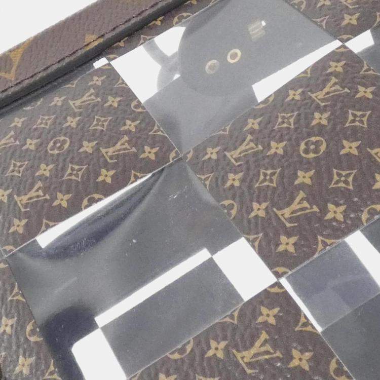 Pre Owned Louis Vuitton Brown Monogram Canvas Chess Slim Soft Trunk Shoulder Bag