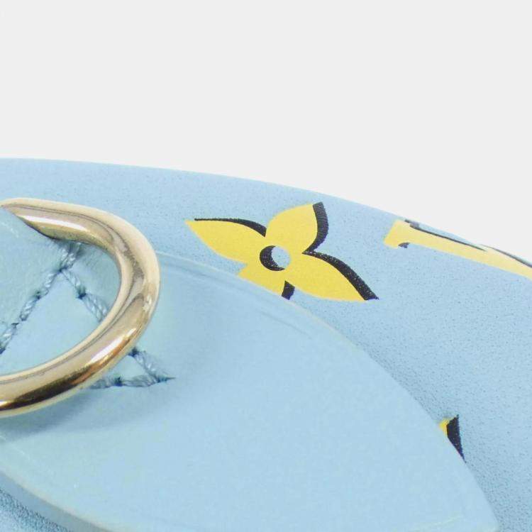 Pre Owned Louis Vuitton Baby Blue Leather Speedy Bandouliere Boston Bag