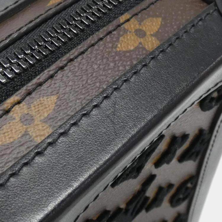 Pre Owned Louis Vuitton Black Monogram Tuftage Canvas Vertical Soft Trunk Shoulder Bag