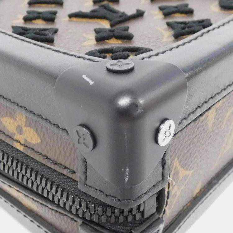 Pre Owned Louis Vuitton Black Monogram Tuftage Canvas Vertical Soft Trunk Shoulder Bag