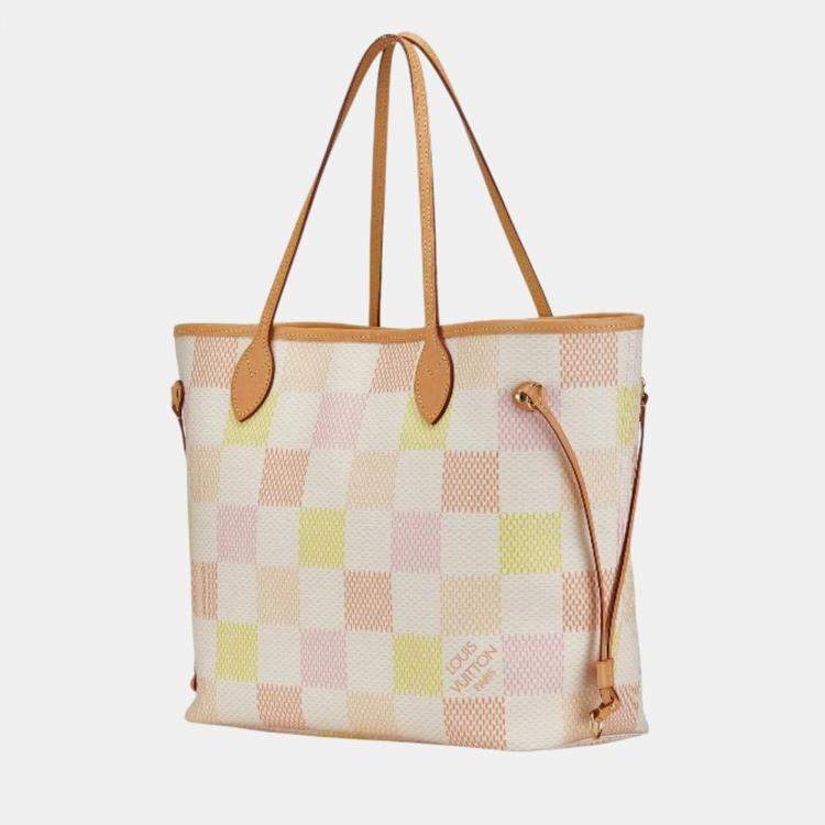 Pre Owned Louis Vuitton Pastel Multicolor Coated Canvas Damier Neverfull MM Tote Bag