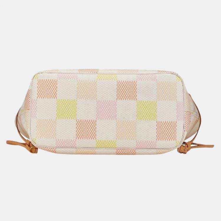 Pre Owned Louis Vuitton Pastel Multicolor Coated Canvas Damier Neverfull MM Tote Bag