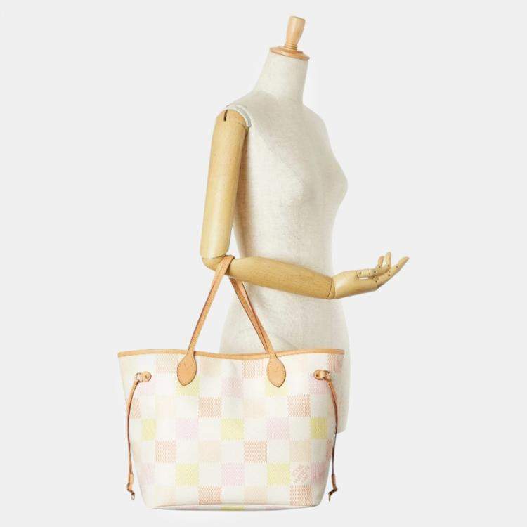Pre Owned Louis Vuitton Pastel Multicolor Coated Canvas Damier Neverfull MM Tote Bag
