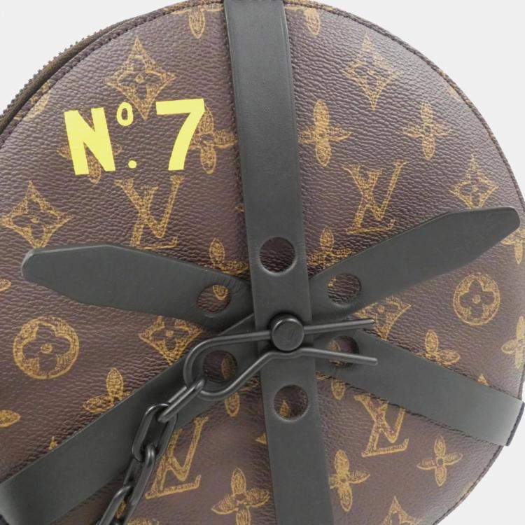 Pre Owned Louis Vuitton Brown Monogram Canvas N°7 Wheel Box Shoulder Bag